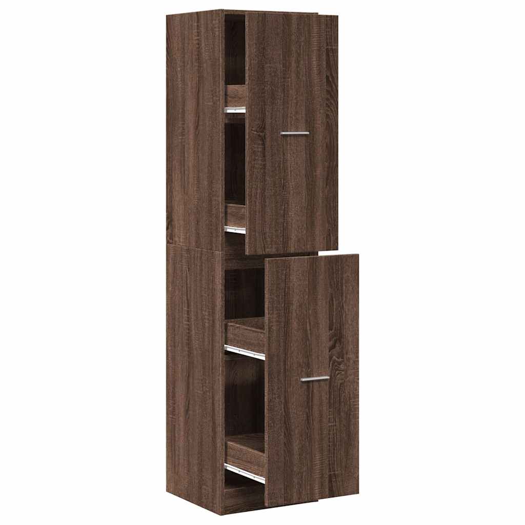 vidaXL Συρταριέρα Γενικής Χρήσης Καφέ Δρυς 40x41x174,5 εκ. Επεξ. Ξύλο