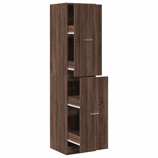 vidaXL Συρταριέρα Γενικής Χρήσης Καφέ Δρυς 40x41x174,5 εκ. Επεξ. Ξύλο