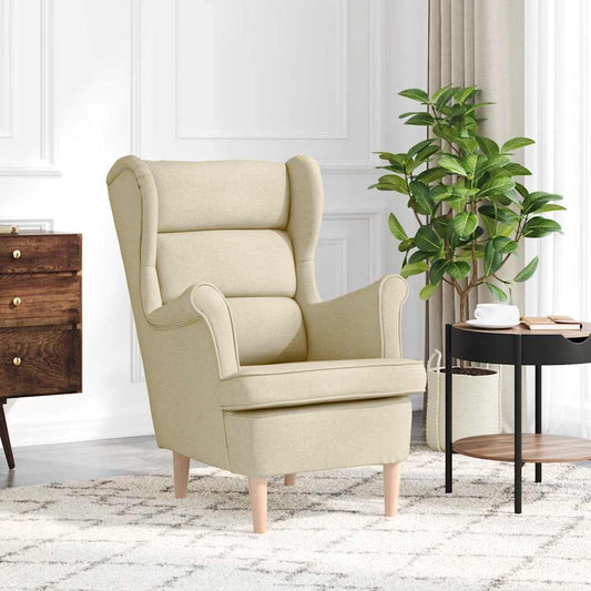 vidaXL πολυθρόνα Cream 74x84x100 cm Ύφασμα