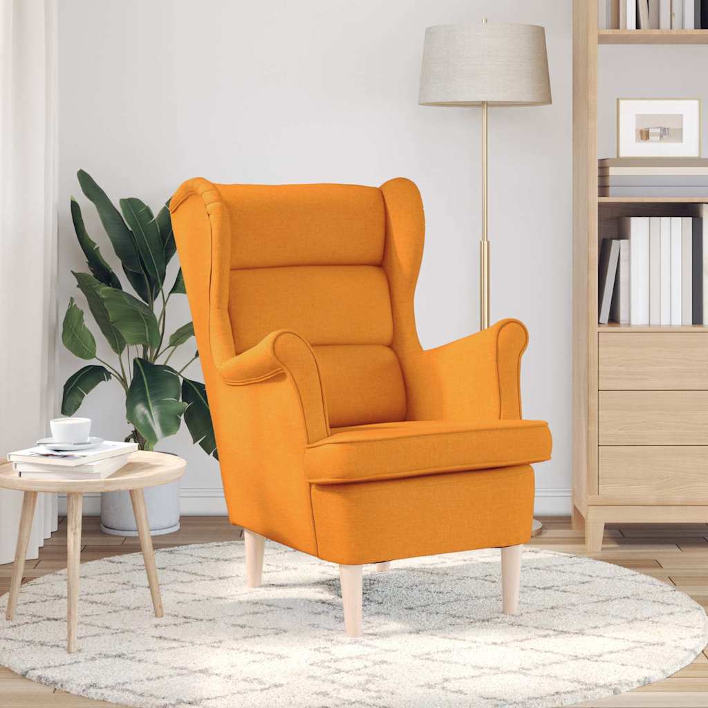 vidaXL Πολυθρόνα Σκούρο Κίτρινη 74 x 84 x 100 εκ. Υφασμάτινη