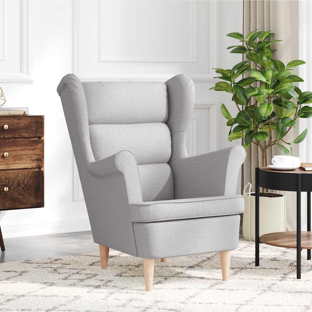 vidaXL πολυθρόνα Cloud Grey 74x84x100 cm Ύφασμα