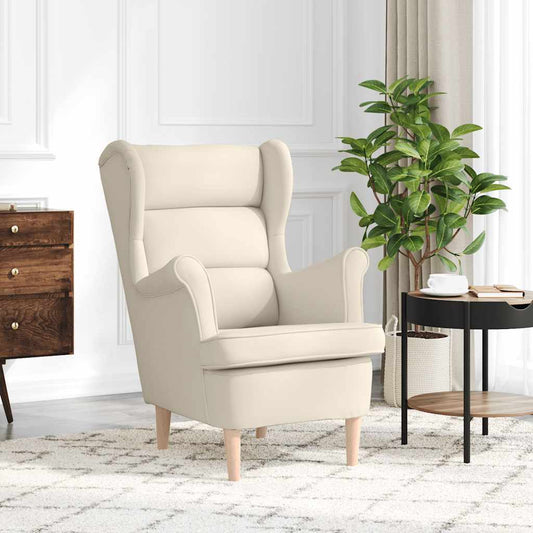 vidaXL Πολυθρόνα Λευκή 74x84x100 cm Λινό