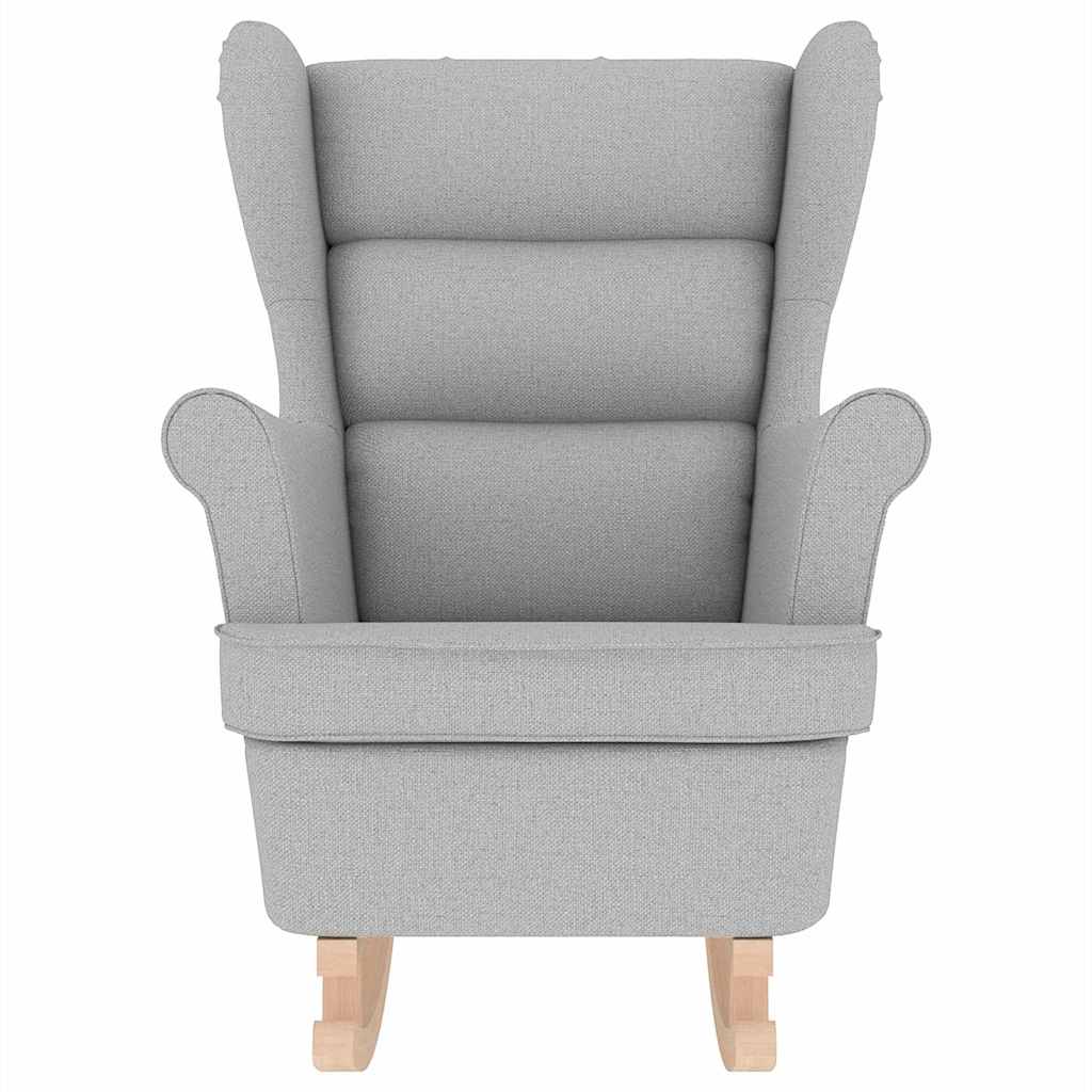 vidaXL Κουνιστή καρέκλα Cloud Grey 74x90x102 cm Ύφασμα