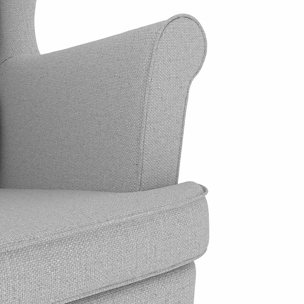 vidaXL Κουνιστή καρέκλα Cloud Grey 74x90x102 cm Ύφασμα