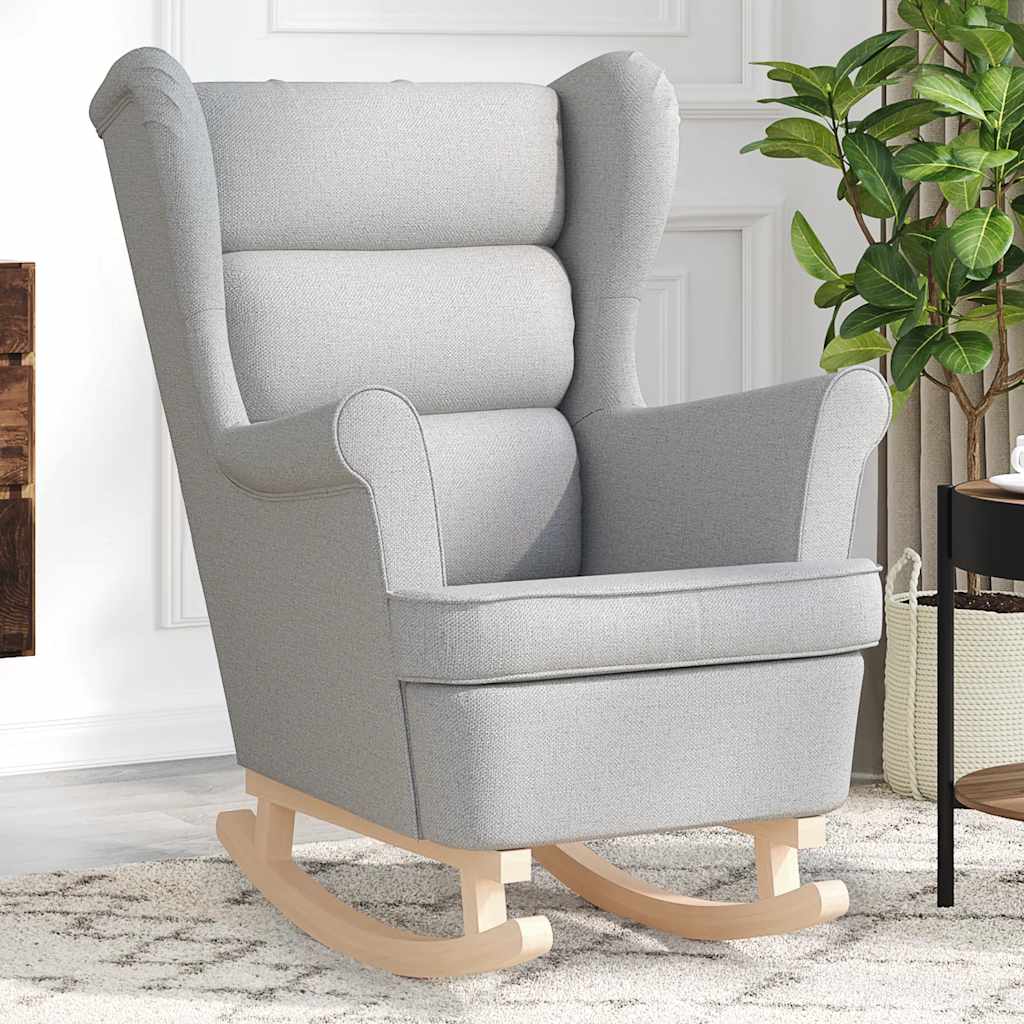 vidaXL Κουνιστή καρέκλα Cloud Grey 74x90x102 cm Ύφασμα