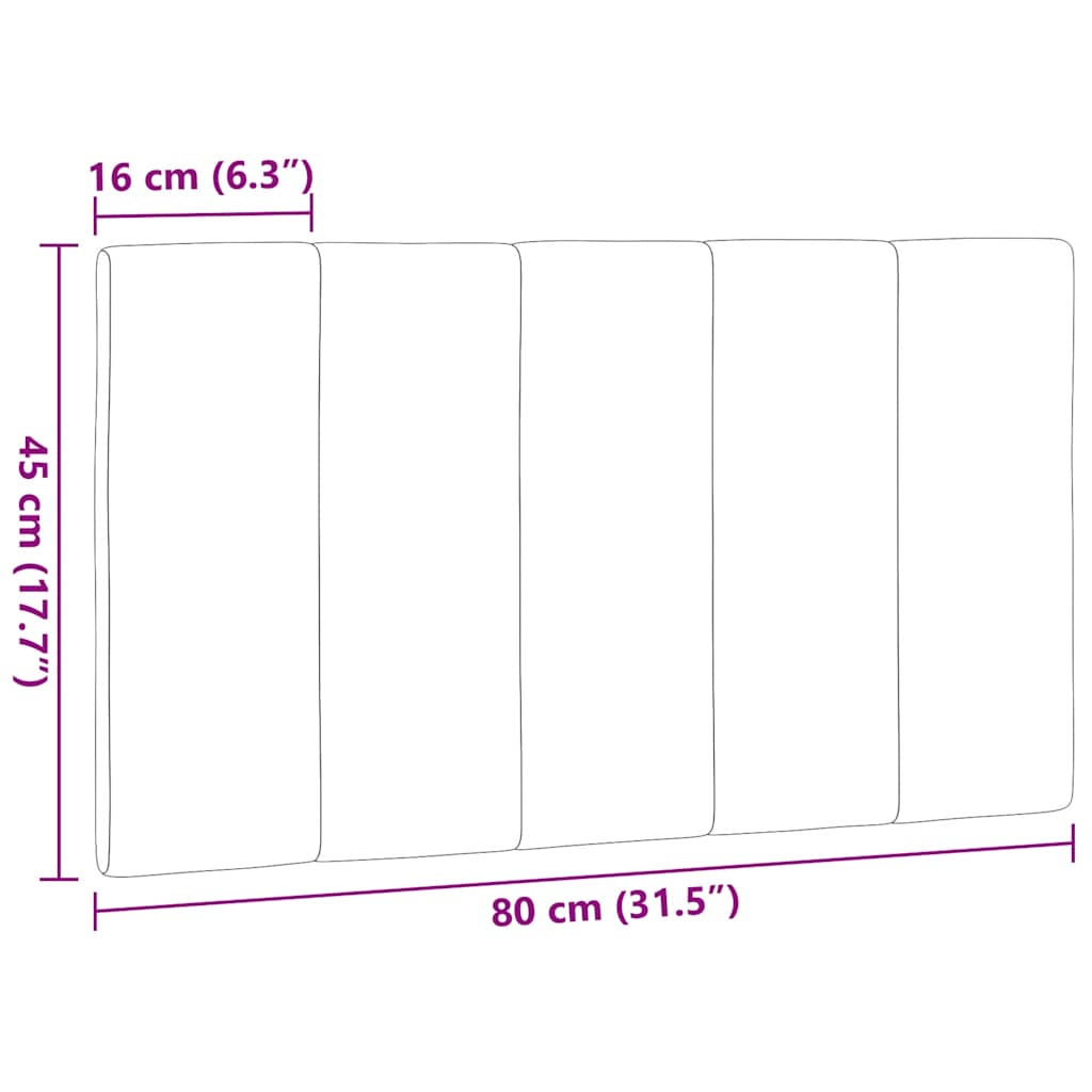 vidaXL Μαξιλάρι για Κεφαλάρι Hanko Taupe 80 εκ. Υφασμάτινο