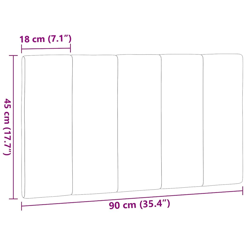 vidaXL Μαξιλάρι για Κεφαλάρι Hanko Taupe 90 εκ. Υφασμάτινο