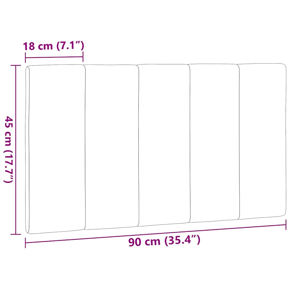 vidaXL Μαξιλάρι για Κεφαλάρι Hanko Κρεμ 90 εκ. Υφασμάτινο