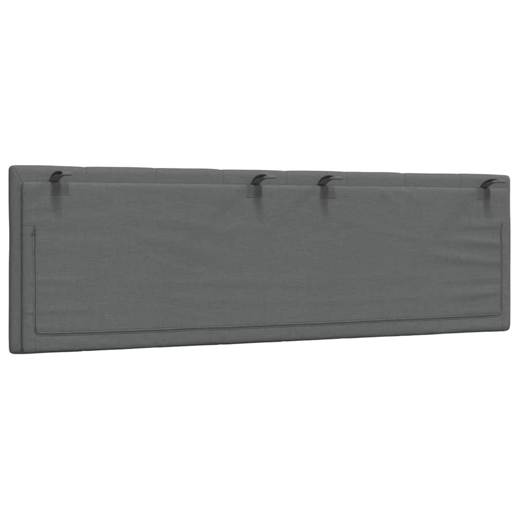 vidaXL Μαξιλάρι για Κεφαλάρι Hanko Σκούρο Γκρι 160 εκ. Υφασμάτινο