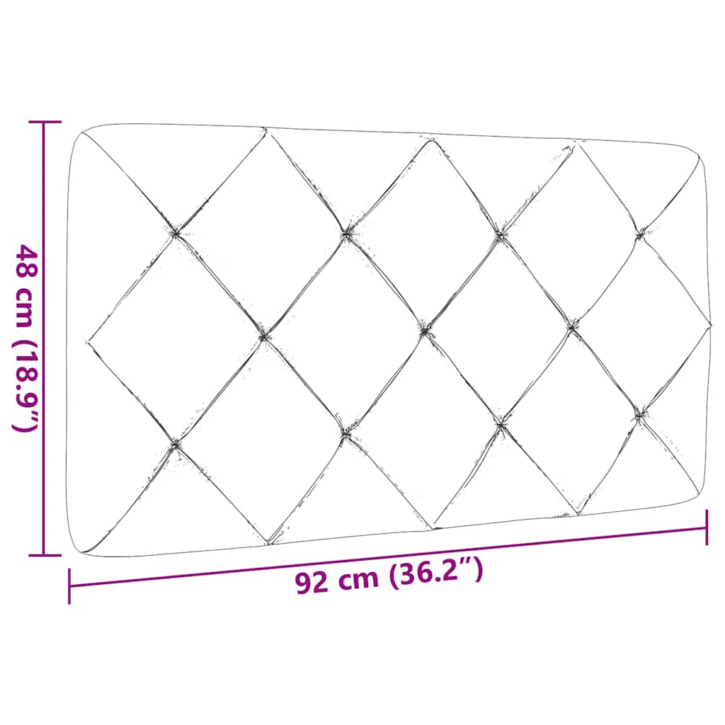 vidaXL Μαξιλάρι για Κεφαλάρι Μαύρο 90 εκ. Υφασμάτινο