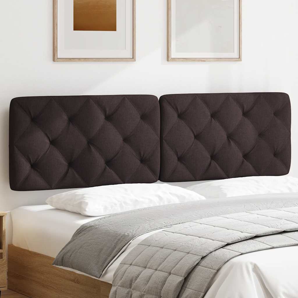 vidaXL Μαξιλάρι για Κεφαλάρι Σκούρο Καφέ 180 εκ. Υφασμάτινο