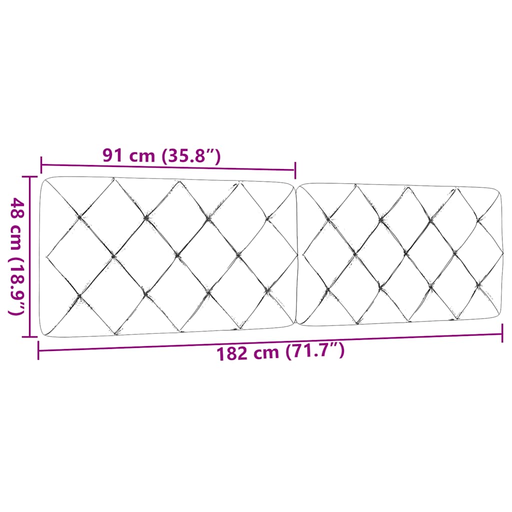vidaXL Μαξιλάρι για Κεφαλάρι Taupe 180 εκ. Υφασμάτινο