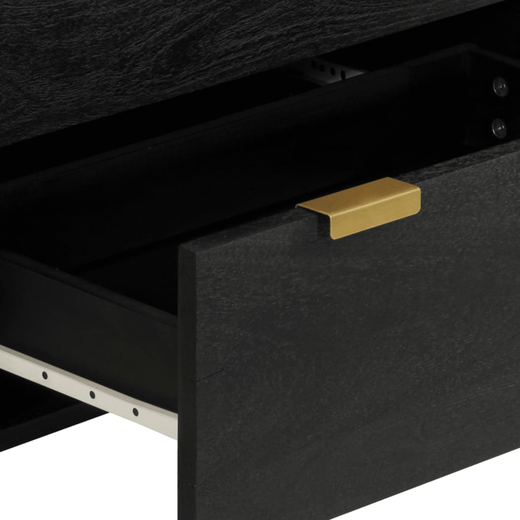 vidaXL Ντουλάπια 3 Τεμαχίων Λευκά Μαύρος Επεξεργασμένο Ξύλο