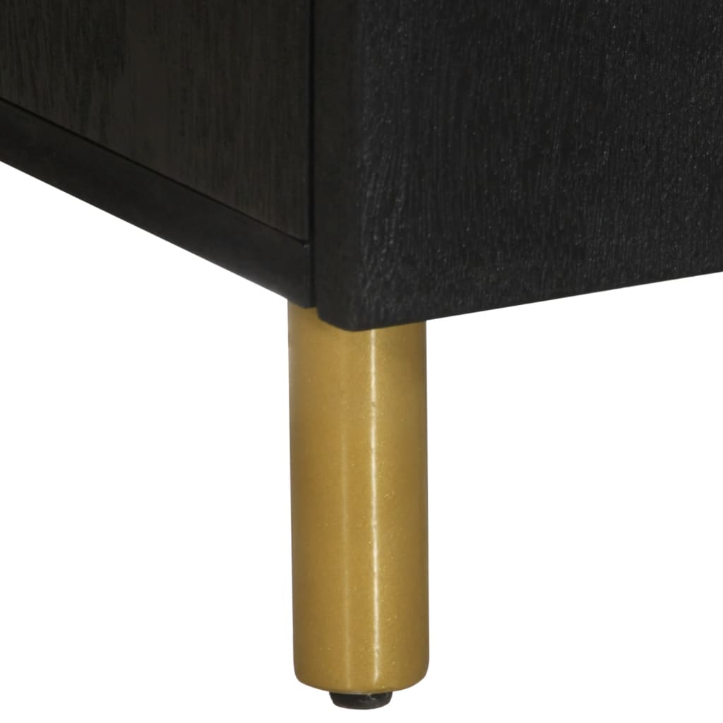 vidaXL Ντουλάπια 3 Τεμαχίων Λευκά Μαύρος Επεξεργασμένο Ξύλο