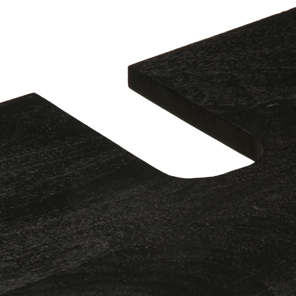 vidaXL Σετ Επίπλων Μπάνιου 2 Τεμαχίων Μαύρο από Επεξεργασμένο Ξύλο