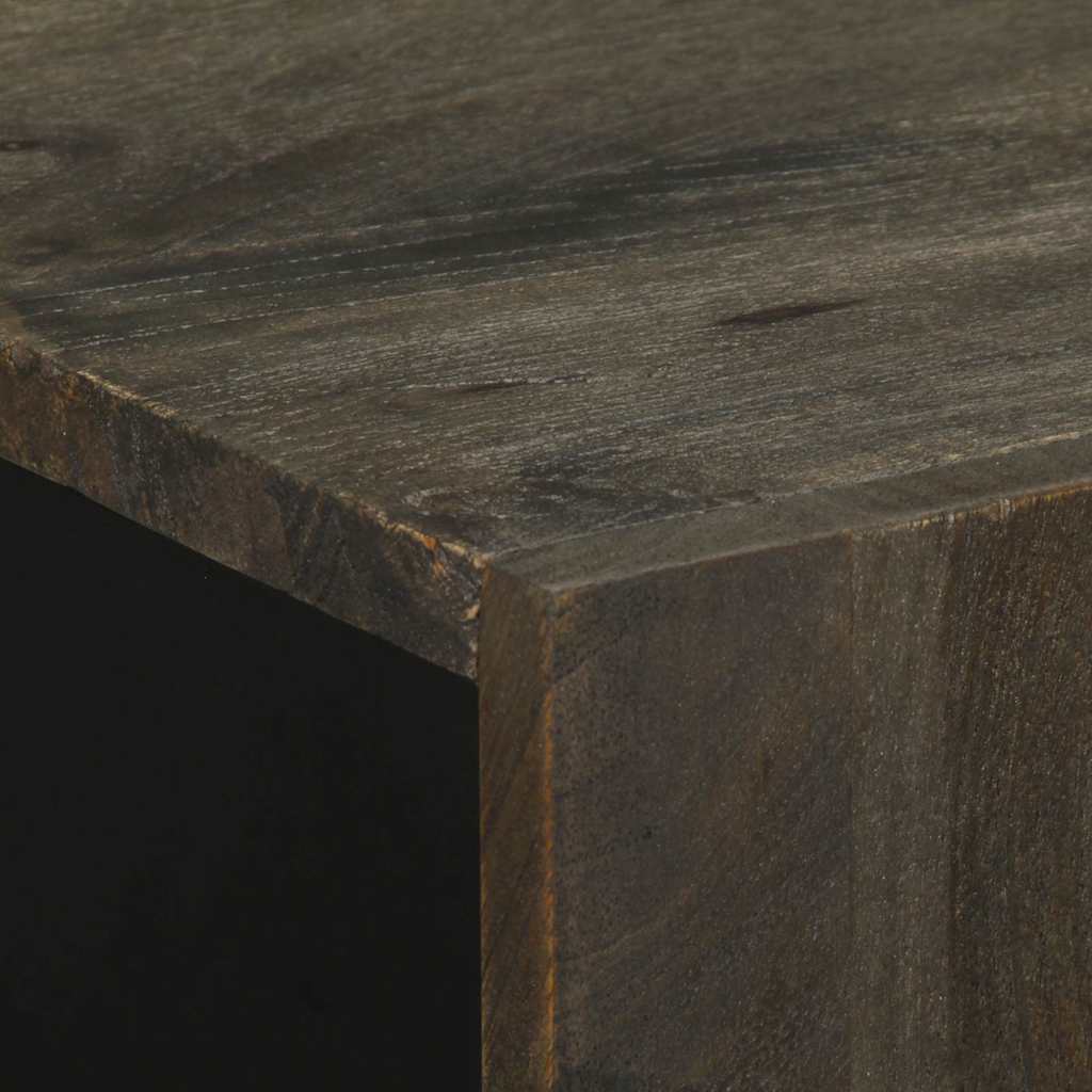 vidaXL Μπουφέδες 3 τεμαχίων Μαύροι 60x33x75 εκ. από Μασίφ Ξύλο Μάνγκο