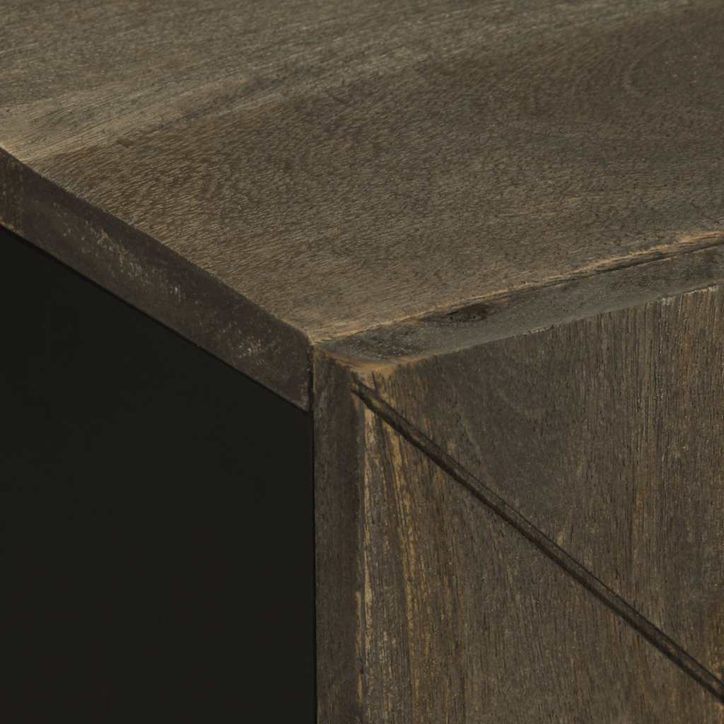 vidaXL σετ επίπλων μπάνιου 3 τεμαχίων μαύρο στερεό ξύλο Mango