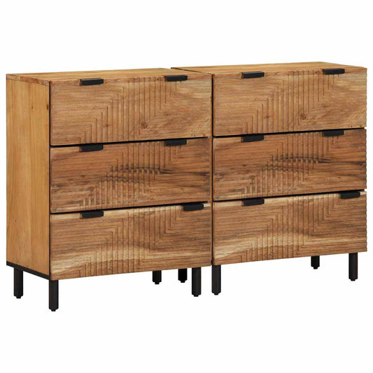 VidaXL Ντουλάπες 2 τεμάχια Καφέ 60x33x75 cm Μασίφ ξύλο ακακίας