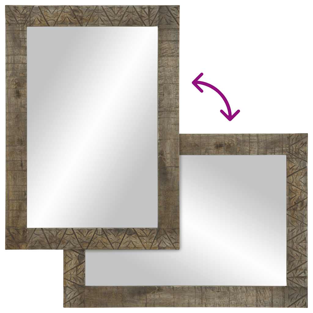 vidaXL Έπιπλα Μπάνιου Σετ 2 Τεμαχίων από Μασίφ Ξύλο Μάνγκο