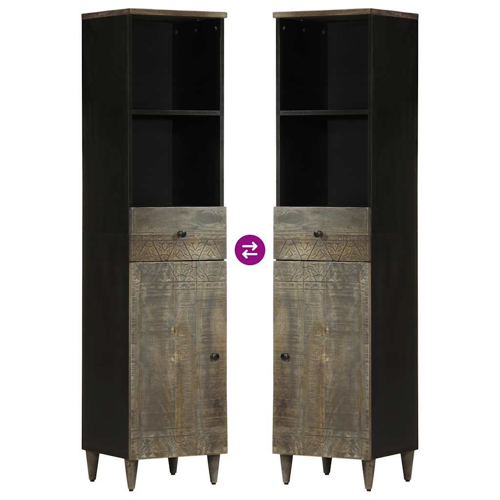 vidaXL Έπιπλα Μπάνιου Σετ 3 Τεμαχίων από Μασίφ Ξύλο Μάνγκο