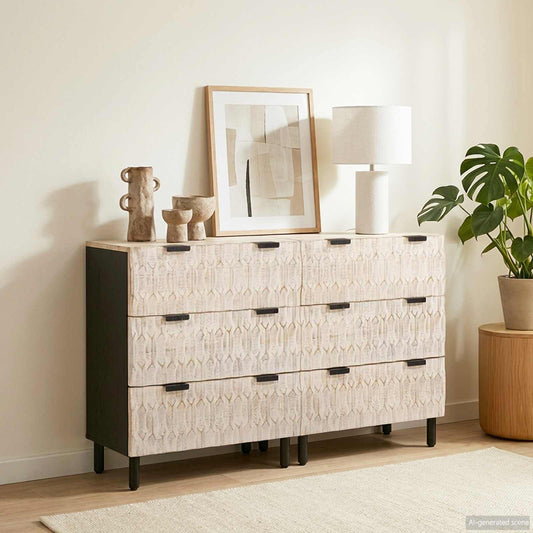 vidaXL Πλαϊνό γραφείο 2 τμχ. 60 x 33 x 75 cm Στερεό ξύλο μάνγκο