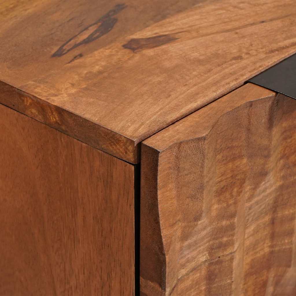 vidaXL Πλαϊνό γραφείο 2 pcs Καφέ Φινίρισμα Ακακίας 60 x 33 x 75 cm