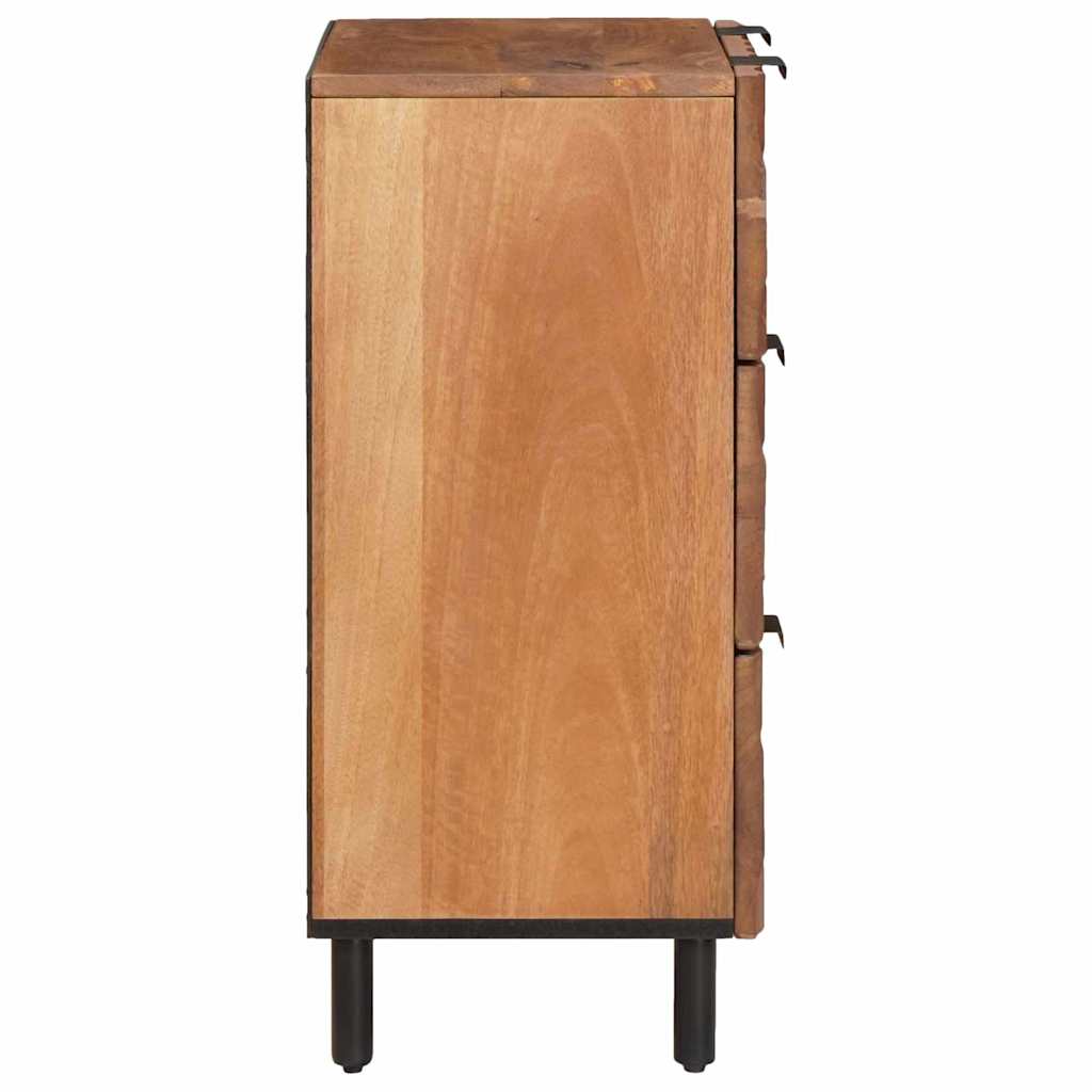 vidaXL Πλαϊνό γραφείο 2 pcs Καφέ Φινίρισμα Ακακίας 60 x 33 x 75 cm