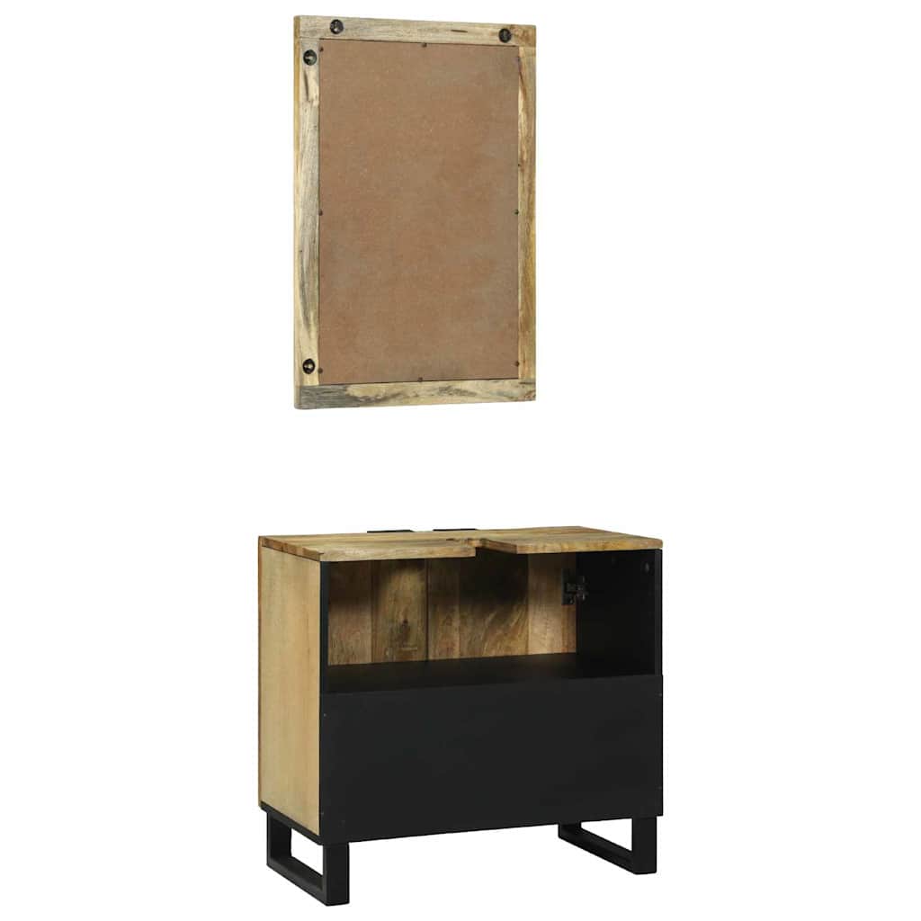 vidaXL Σετ Επίπλων Μπάνιου με ράφι 2 pcs Καφέ 62 x 33 x 58 εκ.