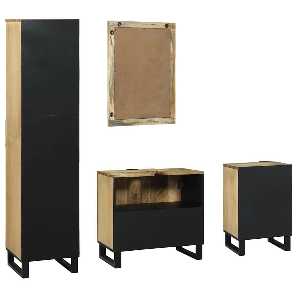 vidaXL Σετ Επίπλων Μπάνιου με συρτάρι 4 pcs Καφέ 38 x 33 x 160 εκ.