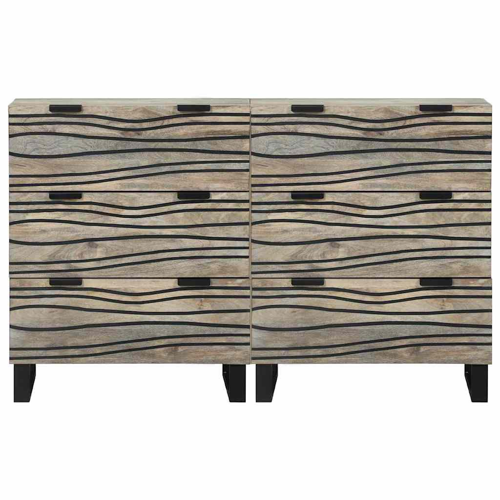 vidaXL Παραδοσιακά Πλευρικά Έπιπλα 2 pcs Λευκό 60 x 33.5 x 75 εκ.