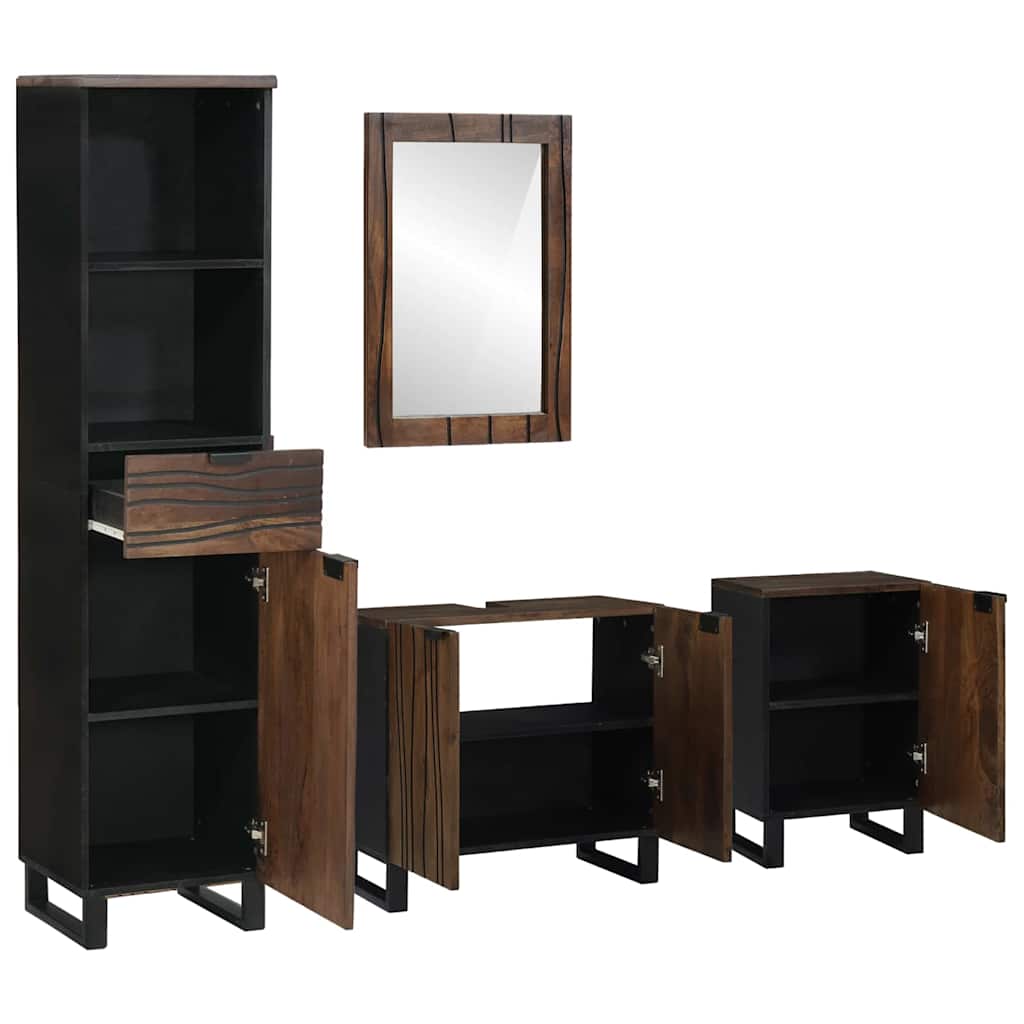 vidaXL Σετ Επίπλων Μπάνιου με συρτάρι 4 pcs Λευκό 38 x 33 x 160 εκ.