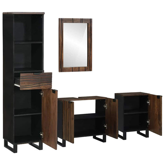 vidaXL Σετ Επίπλων Μπάνιου με συρτάρι 4 pcs Λευκό 38 x 33 x 160 εκ.