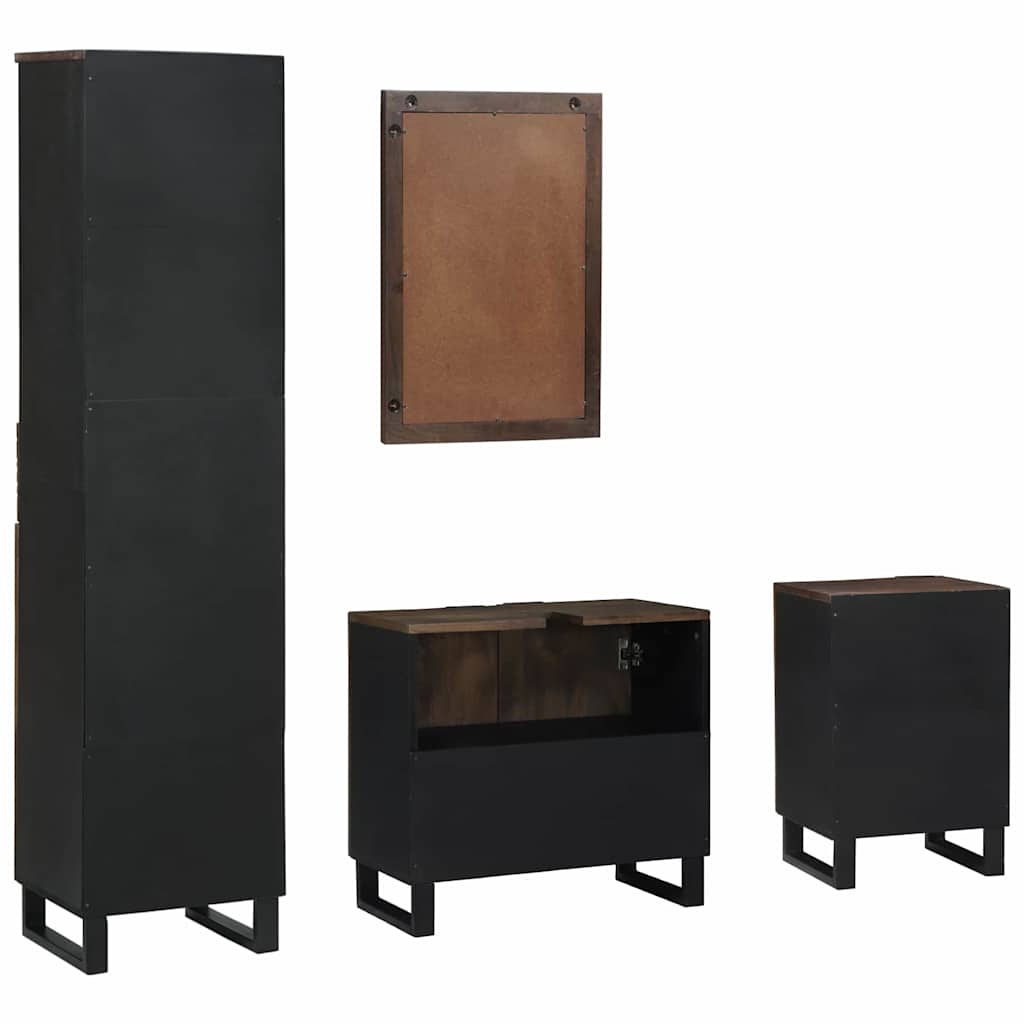 vidaXL Σετ Επίπλων Μπάνιου με συρτάρι 4 pcs Λευκό 38 x 33 x 160 εκ.