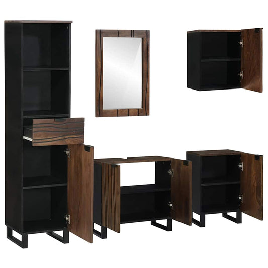 vidaXL Σετ Επίπλων Μπάνιου με συρτάρι 5 pcs Λευκό 38 x 33 x 160 εκ.