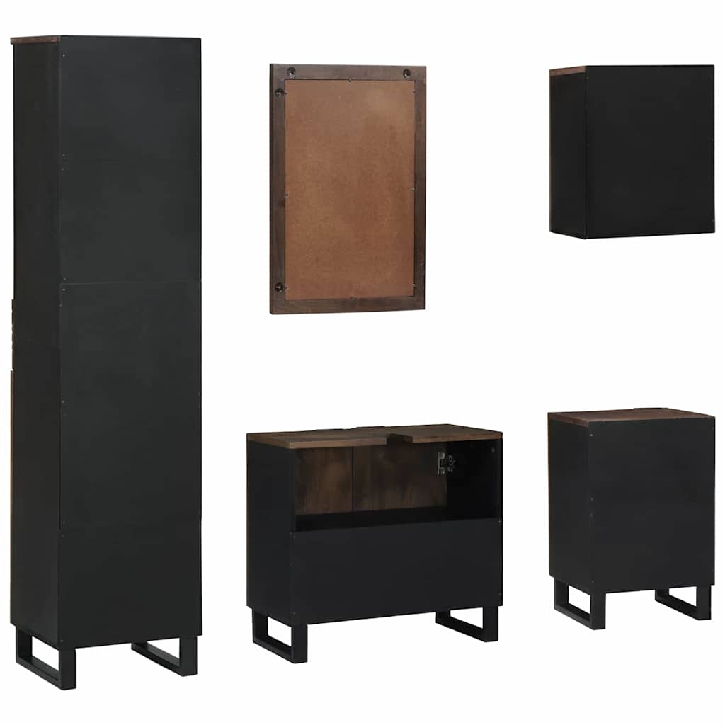 vidaXL Σετ Επίπλων Μπάνιου με συρτάρι 5 pcs Λευκό 38 x 33 x 160 εκ.