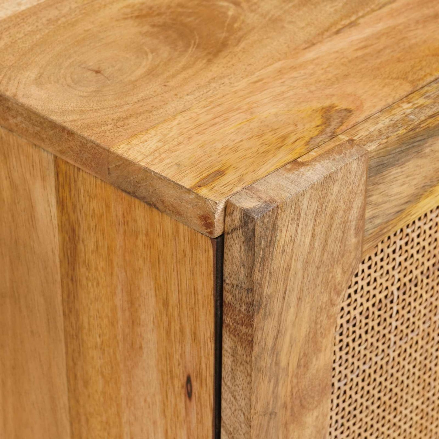 vidaXL Πλαϊνό γραφείο 3 pcs Καφέ 180 x 33 x 75 εκ. Στερεό ξύλο μάνγκο