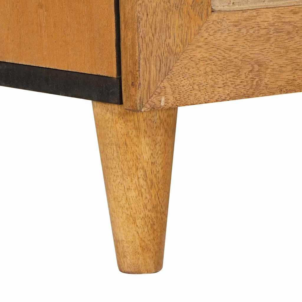 vidaXL Πλαϊνό γραφείο 2 pcs Καφέ 60 x 33 x 75 cm Μασίφ ξύλο μάνγκο