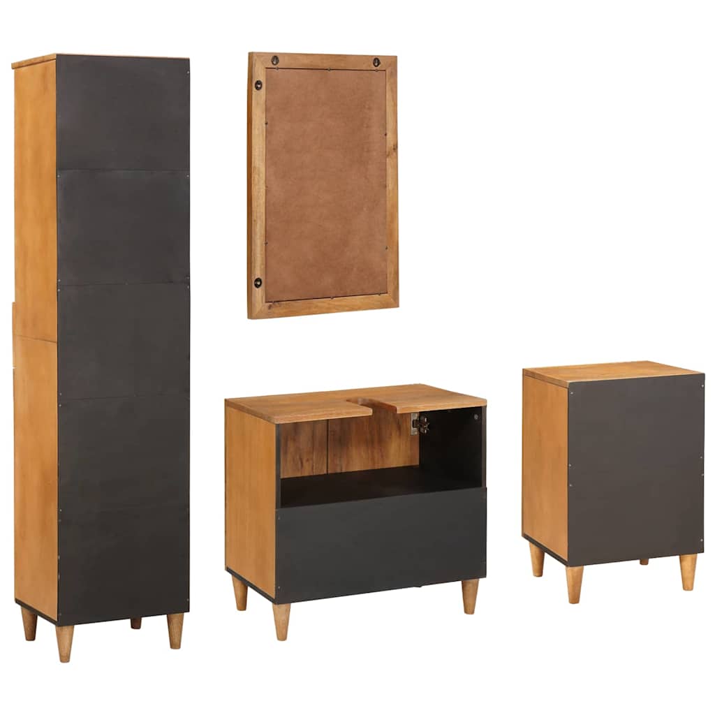 vidaXL Σετ Επίπλων Μπάνιου με συρτάρι 4 pcs Καφέ 38 x 33 x 160 εκ.