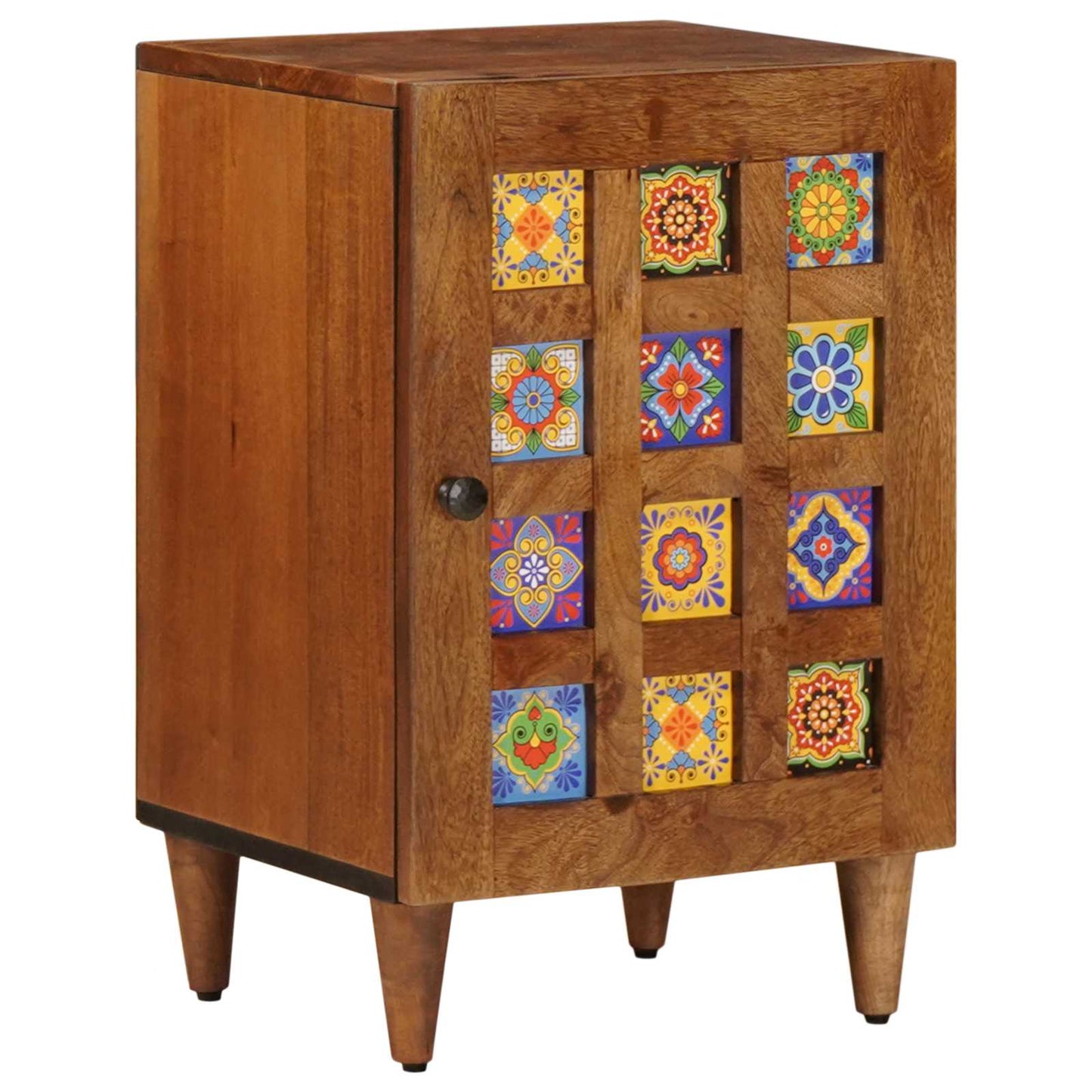 vidaXL Σετ Επίπλων Μπάνιου με συρτάρι 5 pcs Καρυδιά Στερεό ξύλο μάνγκο