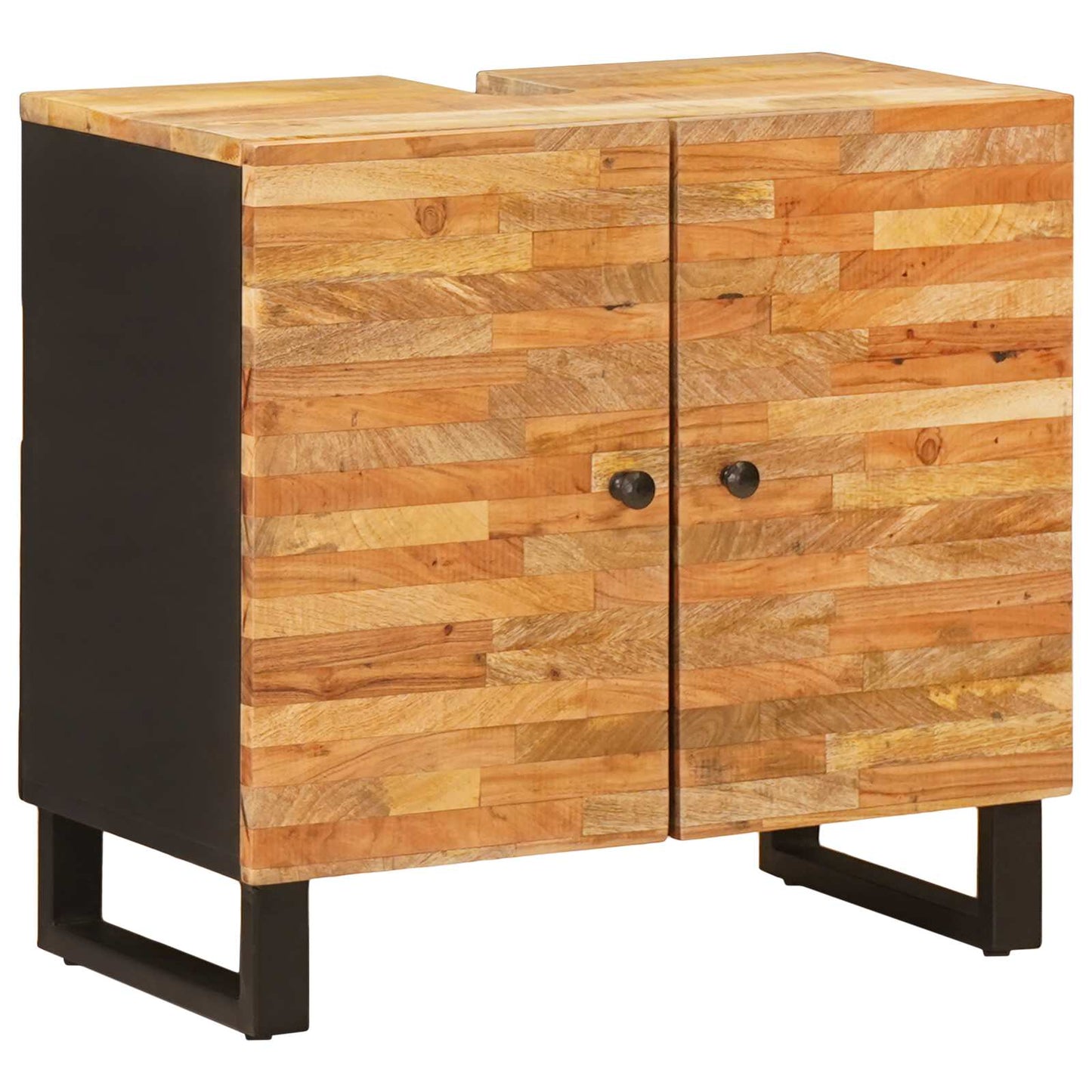 vidaXL Σετ Μπάνιου με συρτάρι με ράφι Φυσικό Στερεό ξύλο μάνγκο