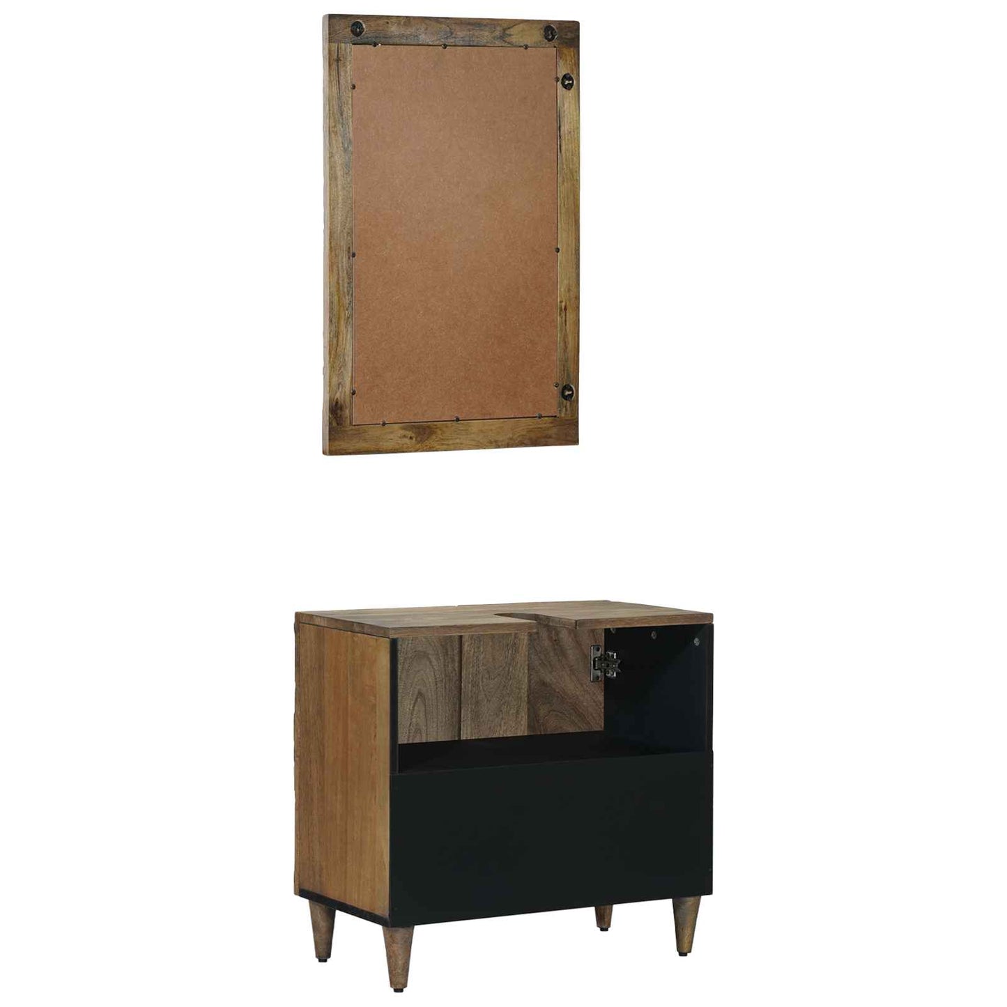 vidaXL Σετ Επίπλων Μπάνιου 2 τμχ. Καφέ 62 x 33 x 58 εκ.