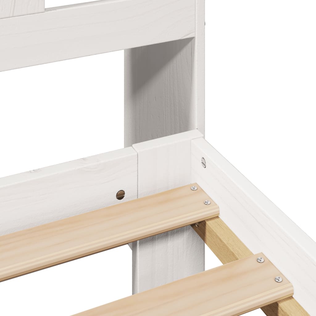 vidaXL Κρεβάτι Βιβλιοθήκη Χωρίς Στρώμα 150x200 εκ Μασίφ Ξύλο Πεύκου