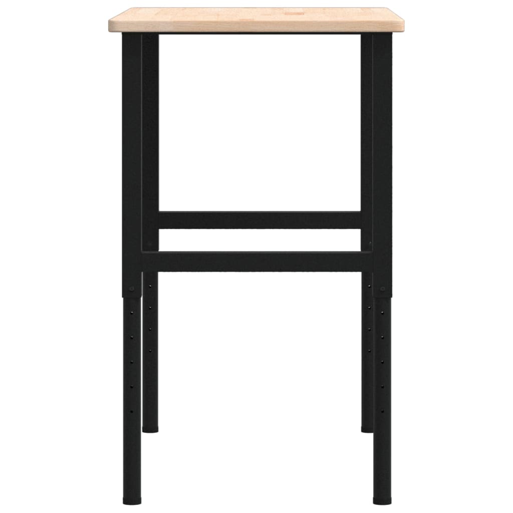 vidaXL Πάγκος Εργασίας Ορθογώνιος 100x60x(71,5-98) εκ Μασίφ Ξύλο Δρυός