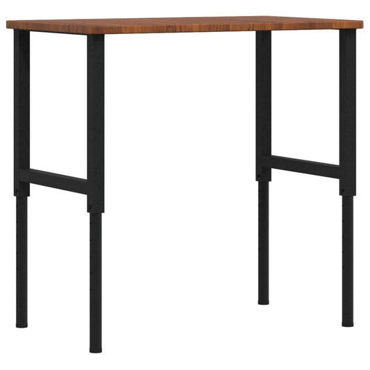 vidaXL Πάγκος Εργασίας Ορθογώνιος 100x60x(71,5-98) εκ Μασίφ Ξύλο Δρυός