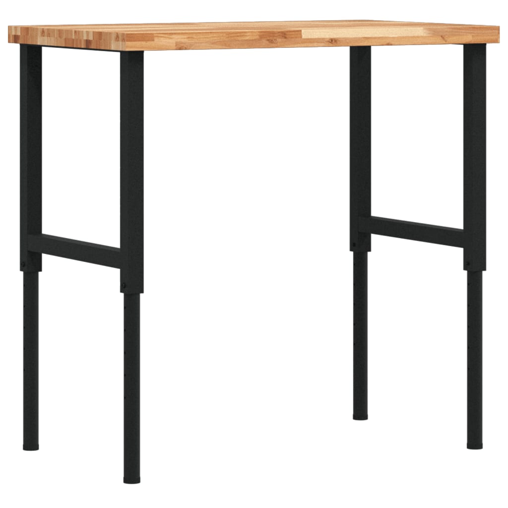 vidaXL Πάγκος Εργασίας Ορθογώνιος100x60x(73-99,5)εκ Μασίφ Ξύλο Ακακίας