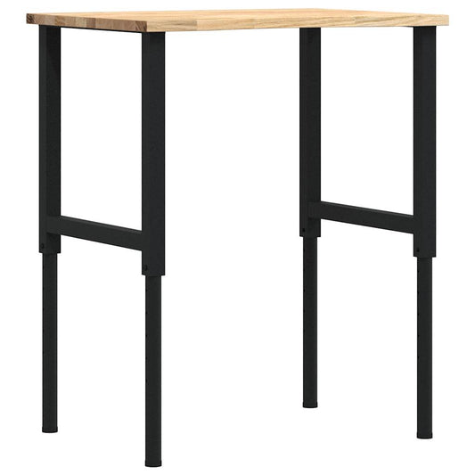 πάγκος εργασίας vidaXL 80x60x(71,5-98) cm Μασίφ Ξύλο Δρυς