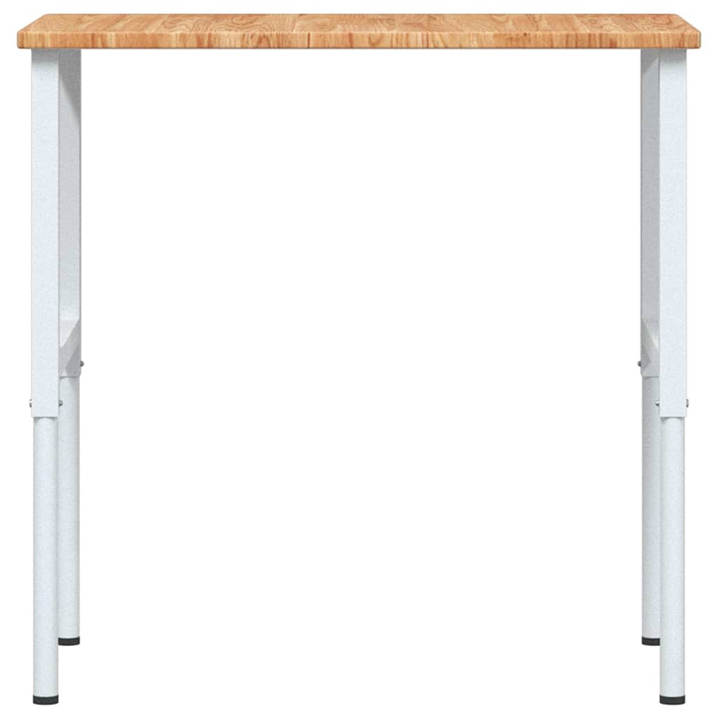 vidaXL Πάγκος Εργασίας Ορθογώνιος 100x60x(71,5-98) εκ Μασίφ Ξύλο Δρυός