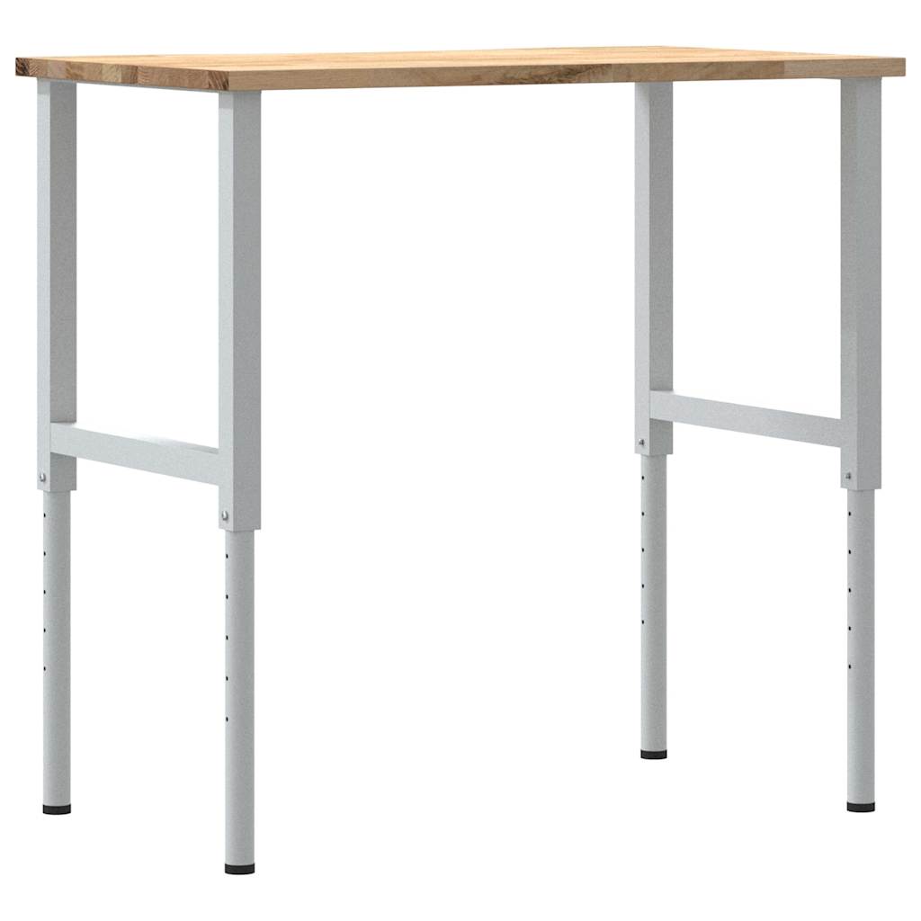 VidaXL Πάγκος Εργασίας 100x60x(71,5-98) cm Μασίφ Ξύλο Δρυς