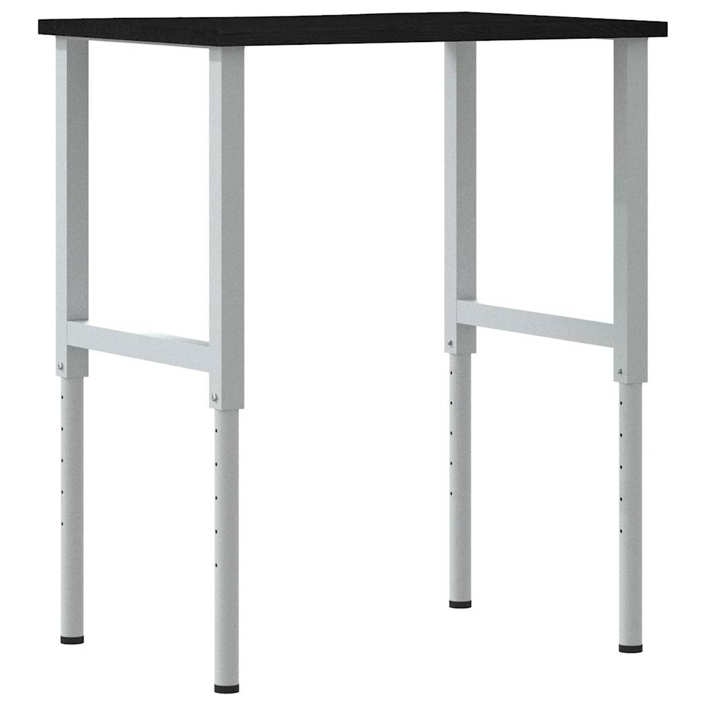 vidaXL πάγκος εργασίας σκούρο καφέ 80x60x(71,5-98) cm μασίφ ξύλο δρυς