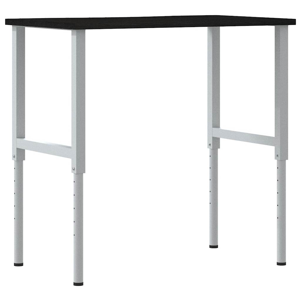 vidaXL πάγκος εργασίας σκούρο καφέ 100x60x(71,5-98) cm μασίφ ξύλο δρυς